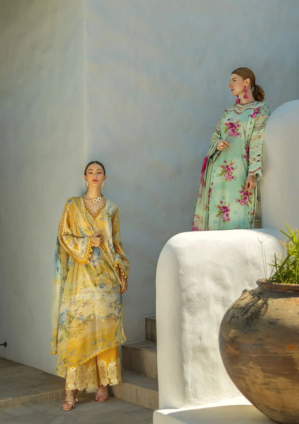 Elaf Embroidered Lawn Suits stitched 3 Piece EL25SL ETS-03A TURQUOISE