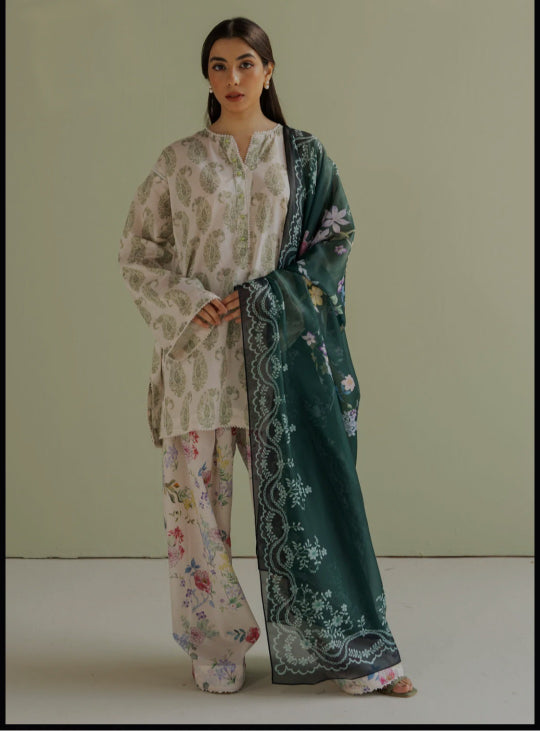 Coco by Zara Shahjahan Printed Lawn Suit stitched 3 Piece Summer Collection PAISLEY - 6B