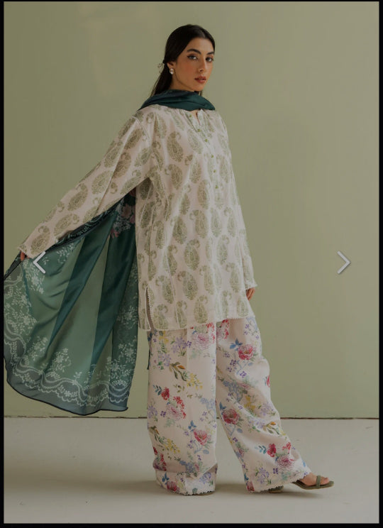 Coco by Zara Shahjahan Printed Lawn Suit stitched 3 Piece Summer Collection PAISLEY - 6B