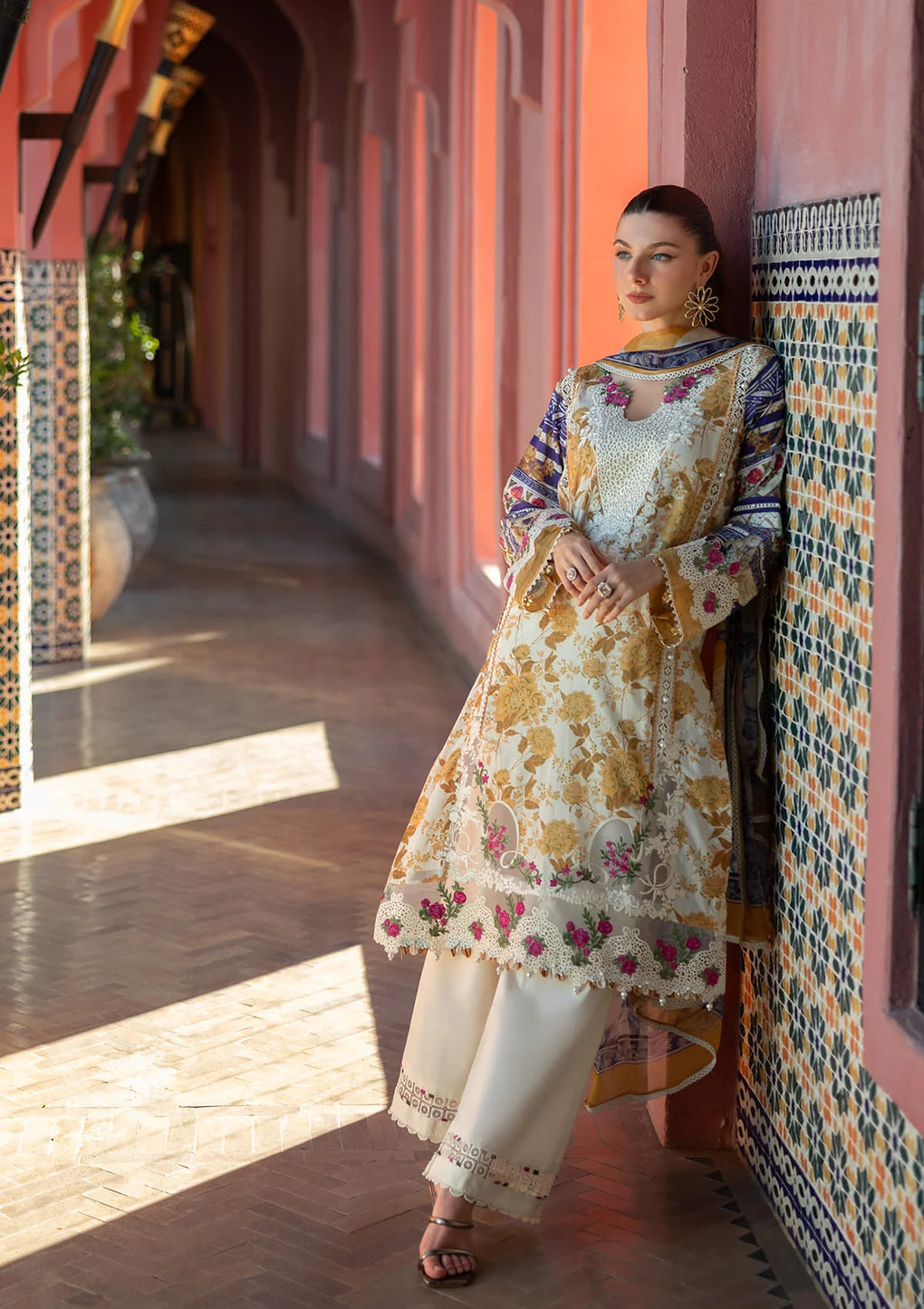 Elaf Embroidered Lawn Suits stitched 3 Piece EL25SL ETS-05A ESTELLE