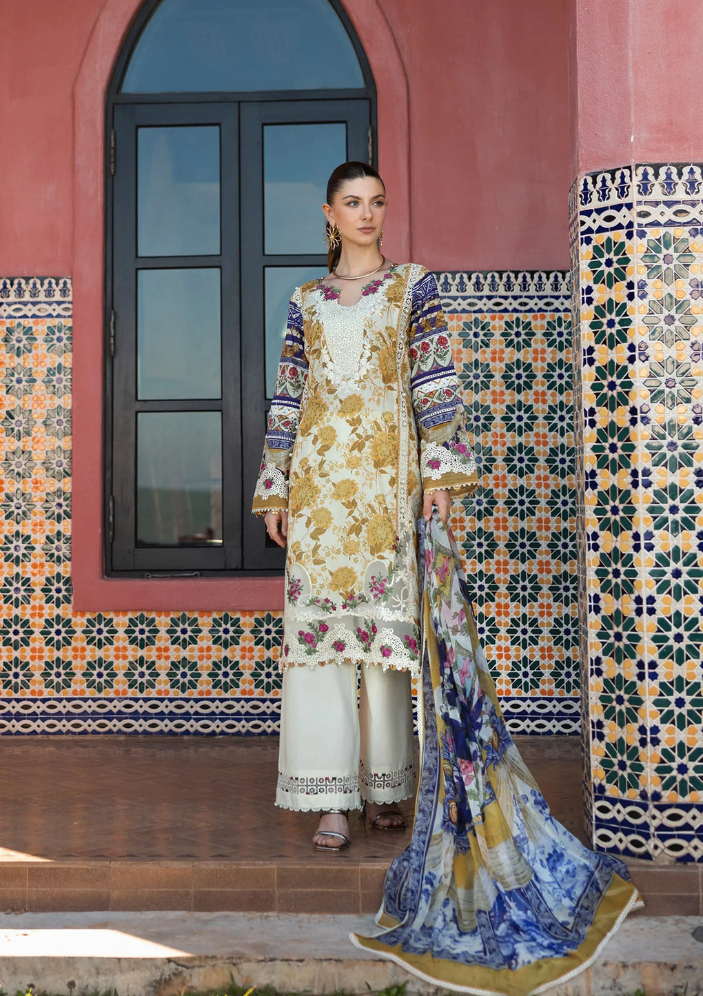 Elaf Embroidered Lawn Suits stitched 3 Piece EL25SL ETS-05A ESTELLE