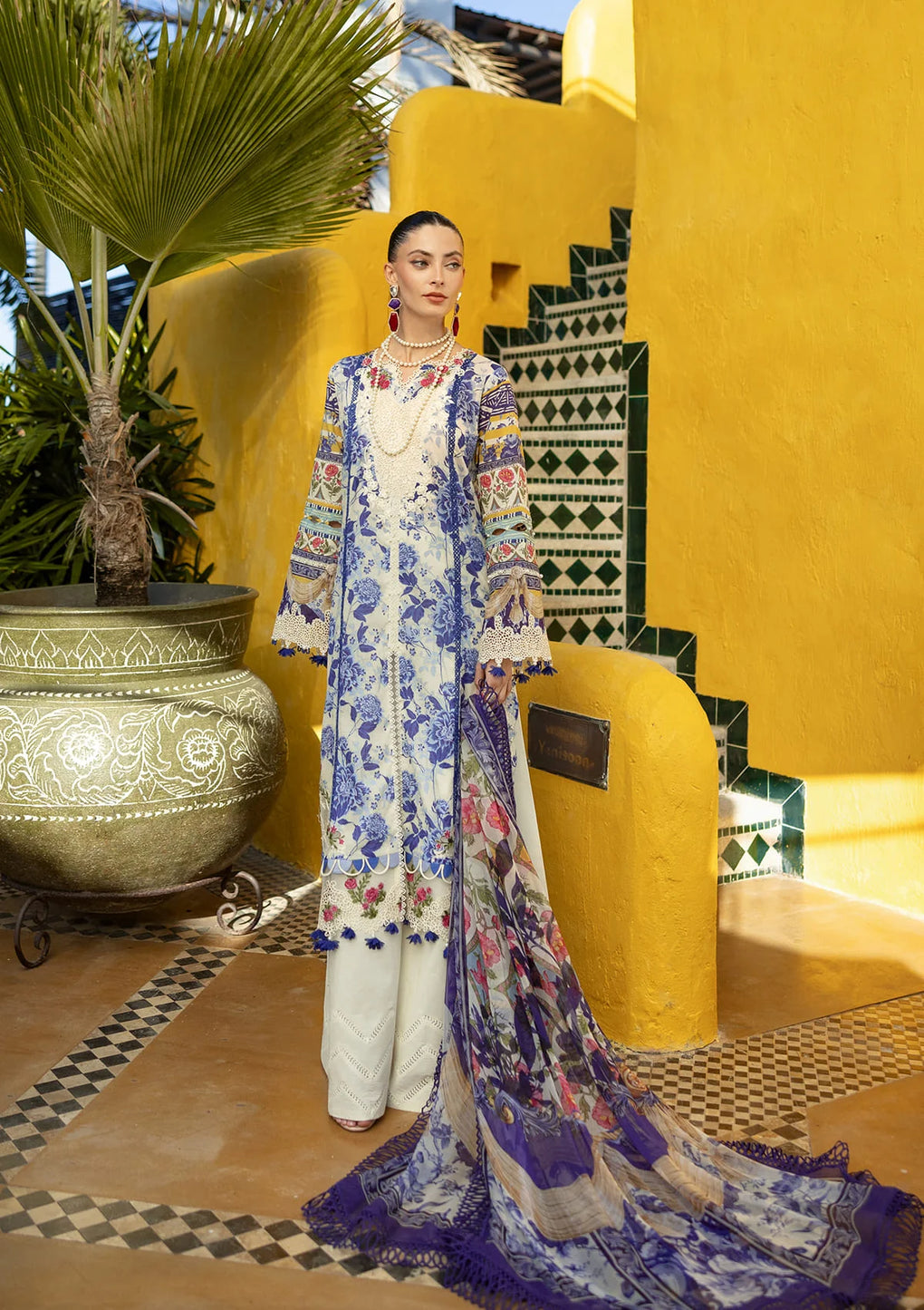 Elaf Embroidered Lawn Suits stitched 3 Piece EL25SL ETS-05B SERENE